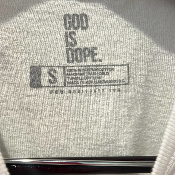 God Is Dope Women's Graphic Tee Size Small S Christian Religious Shirt Blouse - Picture 2 of 2